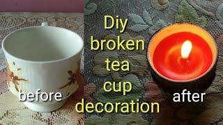 Diy broken tea cup decoration/Sushil's creative corner.