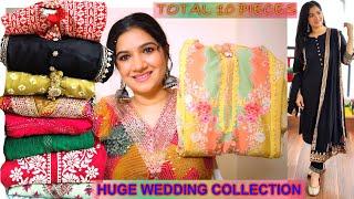 HUGE WEDDING WEAR PAKISTANI/CHIKANKARI/ EMBROIDERED KURTI AND KURTI SETS HAUL UNDER 1699/-