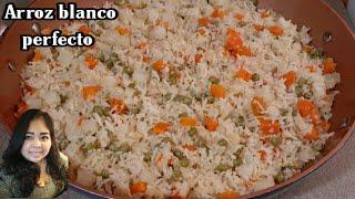 ¿Cómo hacer ARROZ BLANCO SIN que se BATA o se APELMAZE? Muy fácil y delicioso