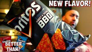 Trying New Doritos Sweet and Tangy BBQ Flavor