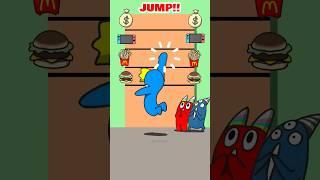 High Jump challenge!Garten of Banban vs Rainbow Friends Animation #shorts