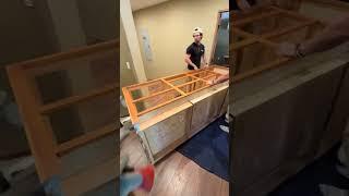 We sacrificed some wall, but gotter in! 