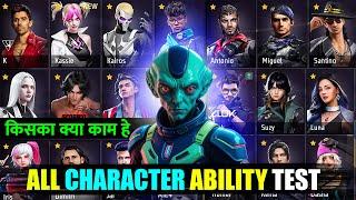 All Character Ability Free Fire 2024 | All Active Character Ability | All Character Full Details