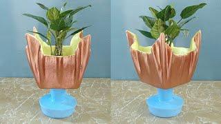 Super Easy Ideas to Make a Cement Flower Pot Used Old Towel