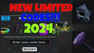 (NEW) Roblox UGC LIMITED CODES 2024  !!GET NOW!! FREE LIMITED UGC ITEMS