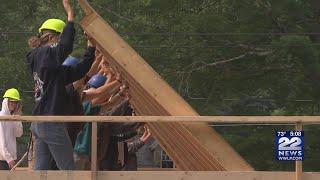 Franklin County Tech students building house in Greenfield