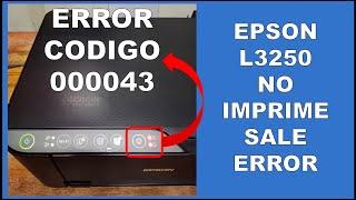 Mi impresora Epson sale error 000043 y parpadea las luces - solución