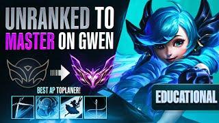 Educational Unranked to Masters with Gwen | BEST AP Toplaner