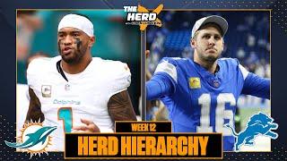 Herd Hierarchy: Dolphins swim to Colin's Top 10, Lions make giant leap in Week 12 | NFL | THE HERD