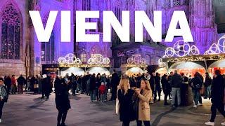 Vienna Walk Christmas Market St. Stephens Square, 2023 (Stephansplatz) | 4K HDR