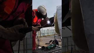 Construction site pipeline welding