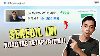 Mengecilkan Video & Ukurannya Bisa Diatur ‼️ - Cara Kompres Video dengan AnySmall