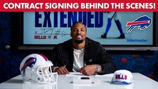 Exclusive Behind The Scenes Of Greg Rousseau Signing 4-Year Contract Extension! | Buffalo Bills