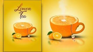 Photoshop Creative art Lemon Tea Kettle Manipulation By Massive Editz