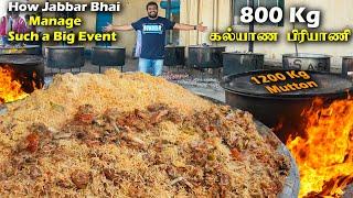 800 Kg Chennai Marriage Biryani Cooking Vlog | Jabbar Bhai Biryani Bulk Cooking…