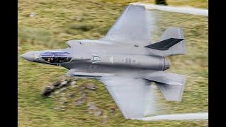 Fighter jets flying low through the Mach Loop