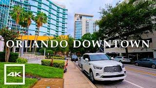 Orlando Downtown, Florida  Summer walk 2023 | 4K HDR 60fps