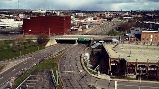 Above the empty streets of Syracuse during coronavirus pandemic