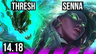 THRESH & Jhin vs SENNA & Jinx (SUP) | 1/1/6, 800+ games | EUW Master | 14.18