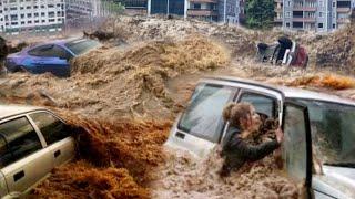 A few minutes ago!! Dangerous flash floods in Kingaroy Queensland, Australia, roads submerged