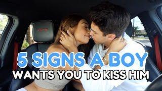 5 SIGNS A BOY WANTS YOU TO KISS HIM (w/ MyLifeAsEva) | Brent Rivera