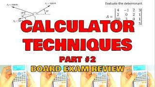 CALCULATOR TECHNIQUES PART 2: Differential Equations, Advanced Mathematics and Engineering Sciences