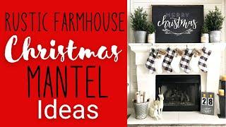 Rustic Farmhouse Christmas Mantel Ideas