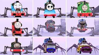 Big & Small Monster Truck Bus Eater vs Big & Small Monster Truck Cursed Thomas Train in Garry's Mod