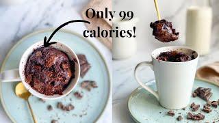 99 Calorie Chocolate Mug Cake | healthy mug cake | No sugar, no eggs, no bake!