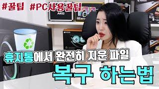 [PC사용꿀팁]모리가 직접 해보는 휴지통파일 복구하는방법(RECUVA)