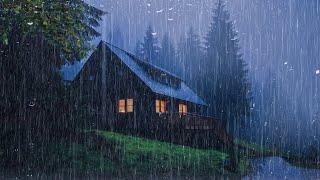Gentle Night RAIN - Rain Sounds For Sleeping - Thunderstorm Sounds, Study, ASMR, Relax
