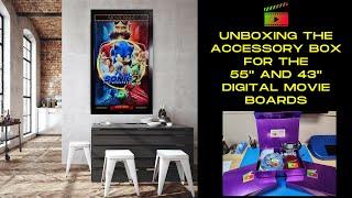 Unboxing video of our 55" and 43" digital movie board model accessory box.