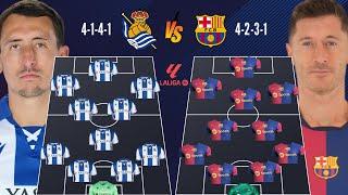  REAL SOCIEDAD VS BARCELONA HEAD TO HEAD PREDICTED LINE-UP  LA LIGA MATCH WEEK 13