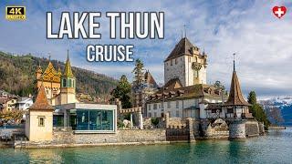 Explore Stunning Switzerland In 4k - Magical Lake Thun Cruise! 4K