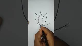 Easy Water Lily drawing | Art 360bd | #shorts