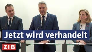 ÖVP, SPÖ und NEOS planen Regierung