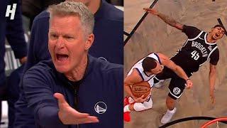 Steve Kerr Gets a TECH for Arguing Offensive Foul on Steph