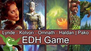 Lynde vs Kolvori vs Omnath (4c) vs Haldan | Pako EDH / CMDR game play for Magic: The Gathering