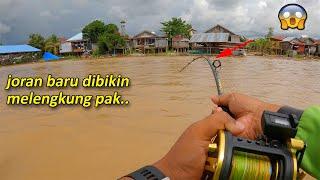 Buah kesabaran bikin saya gemetar‼️mancing ikan patin monster Pakai umpan pisang awak