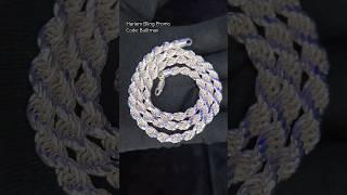 #jewelry 6mm DC 925 Silver Rope Chain @HARLEMBLING #harlembling #fashion #shorts #925silver #bling