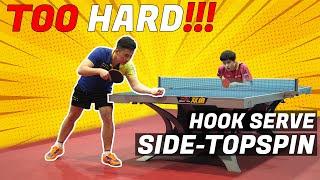 Learn the HOOK Side-Topspin serve that's TOO HARD to return! | Table Tennis Review [4k]