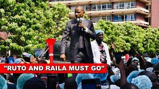 DRAMA!! Shocked Ruto and Raila after Babu Owino led mega Health workers protest in Nairobi CBD!