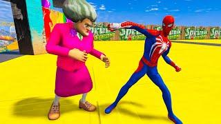 Scary Teacher 3D - Miss'T, VS Spiderman House Pranks - Game Animation