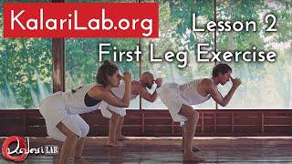 Online Kalaripayattu Training by KalariLab.org - Lesson 2: First Leg Exercise