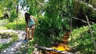 Guyanese Arawak Girl Making Straw