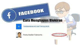 Cara menghapus BLOKIRAN di akun FB