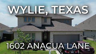 1602 Anacua Lane, Wylie, Texas 75098 Property, and Community tour