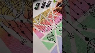 Try this! Creative canvas painting ideas#art #bohoart #shortsvideo #abstractart #mandala #canvas