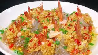 This is how the steamed shrimp with intricate garlic is originally made.