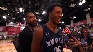 Your boy had 30, no defense! - Brandon Ingram interrupts Trey Murphy's interview | NBA on ESPN